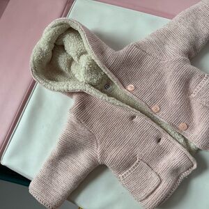 GAP Soft Pink Knit Baby Jacket